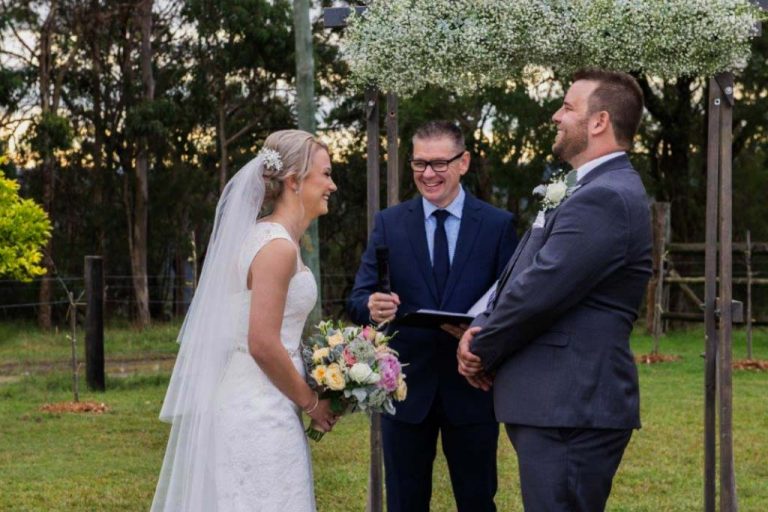 Couple at the altar
